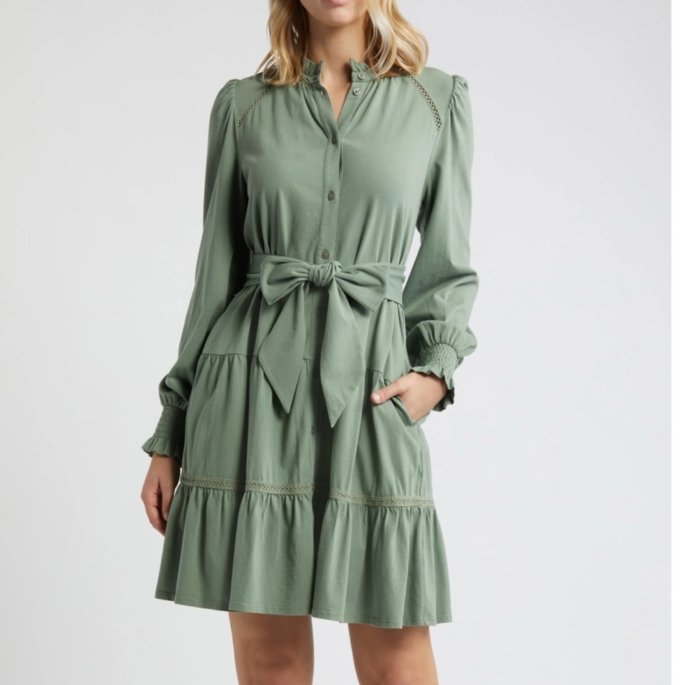 Caslon Elegant Green Women's Dress